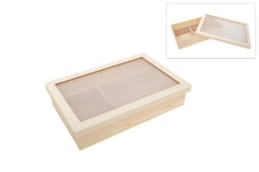 CAIXA DE BATIZADO COM ACRÍLICO 38X25X7.5CM